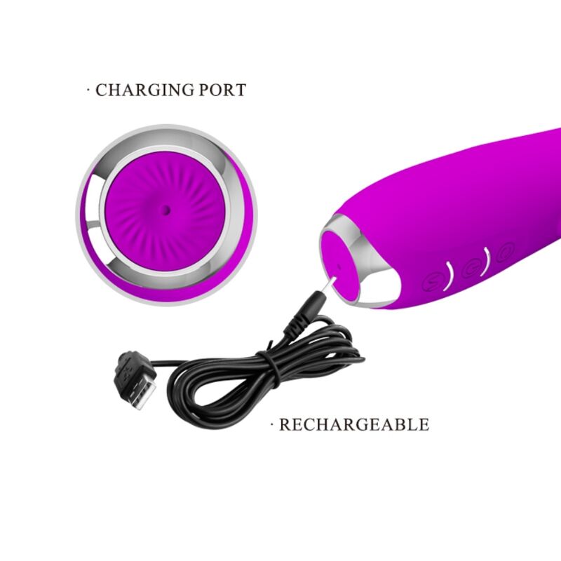 PRETTY LOVE - Molly Oppladbar Rabbitvibrator med rotasjon