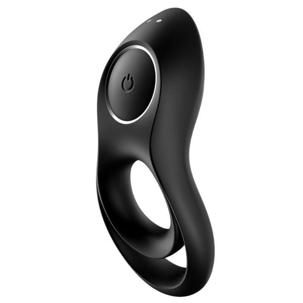 SATISFYER - Duo Vibrerende Penisring Sort