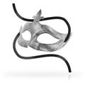 OHMAMA - Venetiansk Maske Sølv med Fleur de Lis