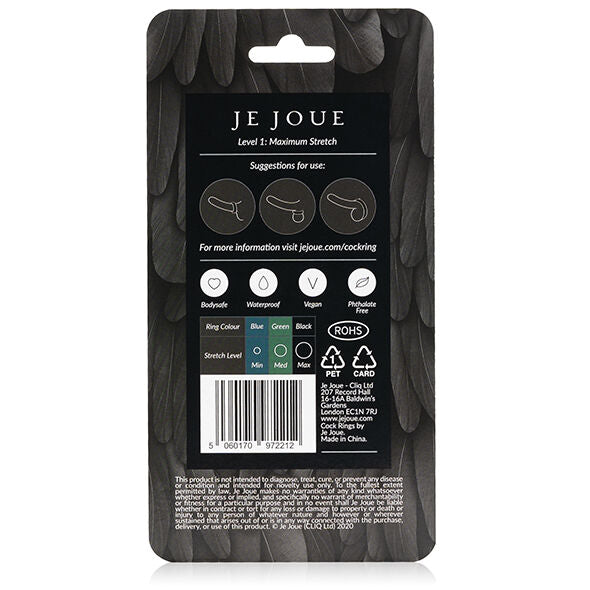 JE JOUE - Fleksibel Penisring Sort