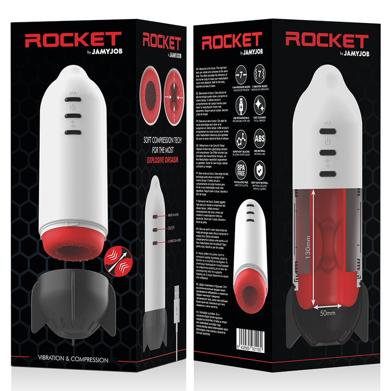 JAMYJOB - Rocket Soft Compression Vibrerende Masturbator