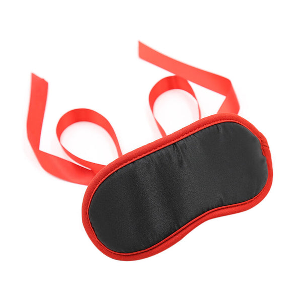OHMAMA - Fetish Maske Sort med Røde Kanter