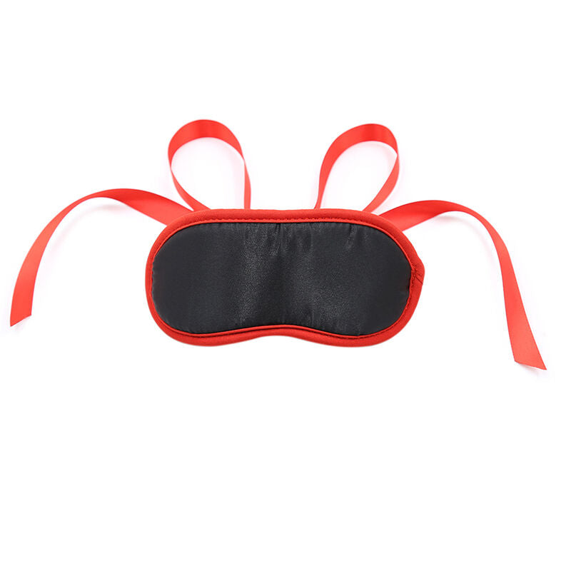 OHMAMA - Fetish Maske Sort med Røde Kanter