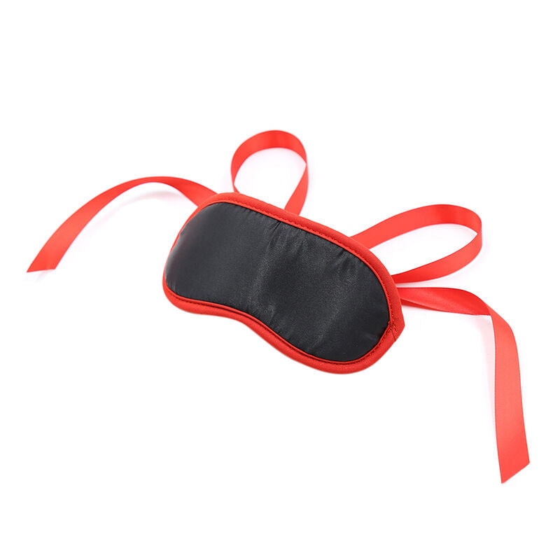 OHMAMA - Fetish Maske Sort med Røde Kanter