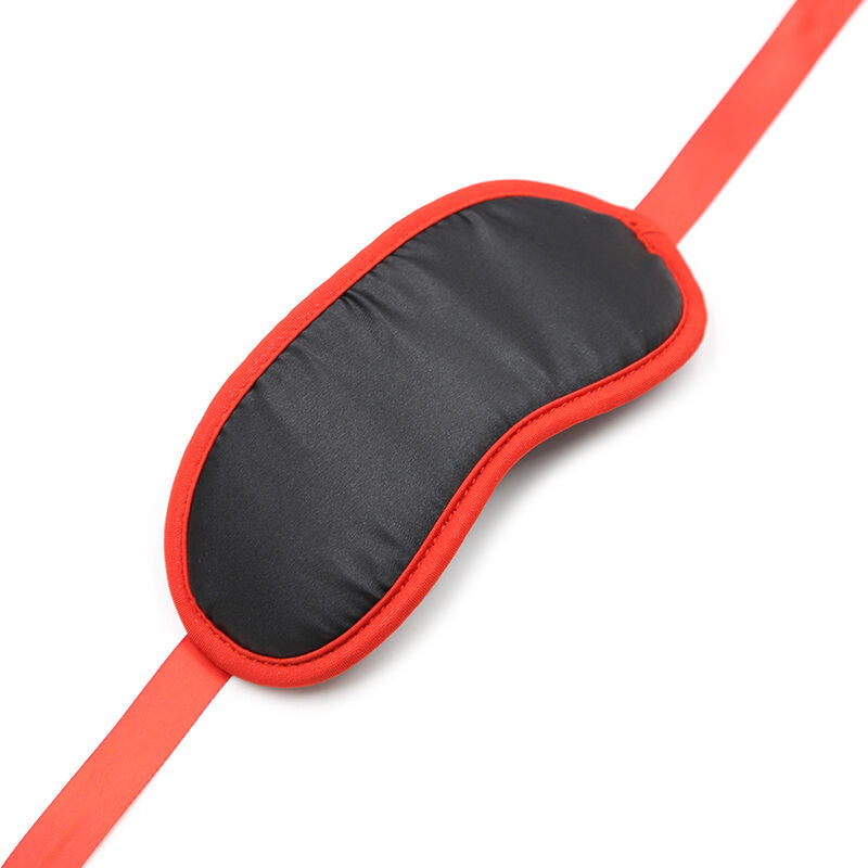 OHMAMA - Fetish Maske Sort med Røde Kanter