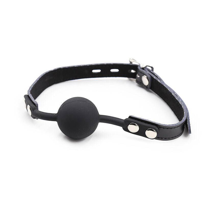 OHMAMA FETISH - Ball-gag i Silikon med Skinnbelte (hengelås inkludert)