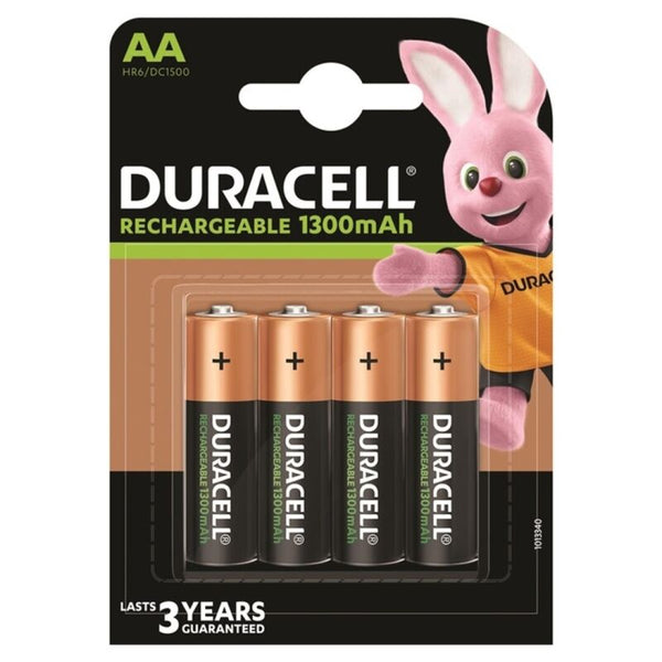 DURACELL - AA Oppladbart Batteri 1300mAh 4-pk