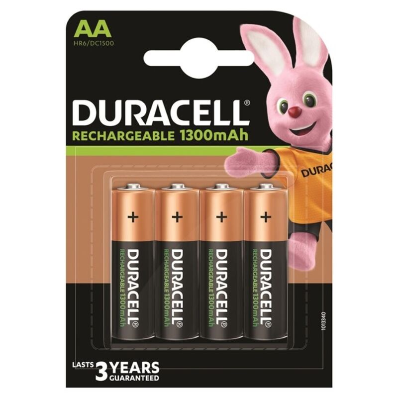 DURACELL - AA Oppladbart Batteri 1300mAh 4-pk