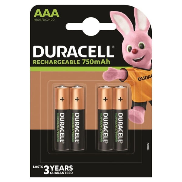 DURACELL - Oppladbart batteri HR03 AAA 750 mAh 4-pakning