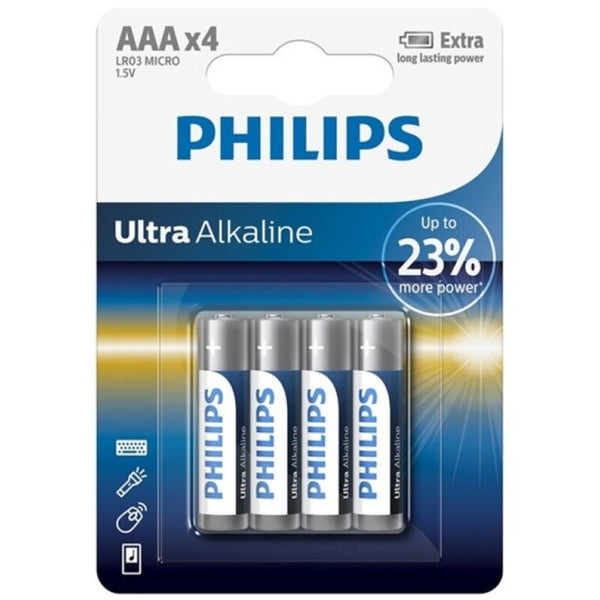 PHILIPS - Ultra Alkalisk batteri AAA LR03 4-pakning