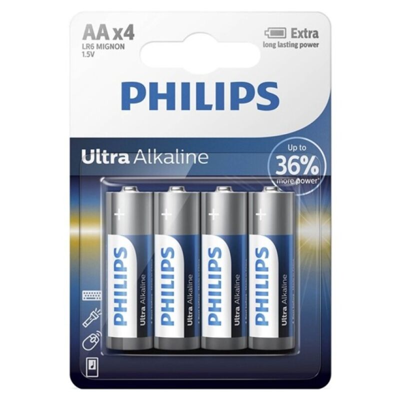 PHILIPS - Ultra Alkalisk batteri AA LR6 4-pakning