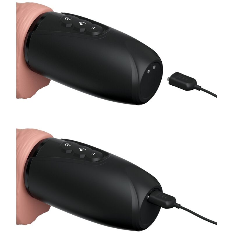 KING COCK - Plus Triple Threat Støtende vibrator med varme Lys hudtone