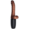 KING COCK - Plus Triple Threat Støtende vibrator med varme Brun hudtone