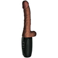 KING COCK - Plus Triple Threat Støtende vibrator med varme Brun hudtone