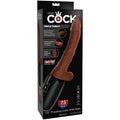 KING COCK - Plus Triple Threat Støtende vibrator med varme Brun hudtone