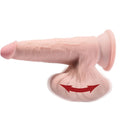KING COCK - Plus 3D Realistisk Dildo med Svingende Baller Lys Hud 15,2 cm