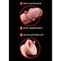 KING COCK - Plus 3D Realistisk Dildo med Svingende Baller 20,3 cm