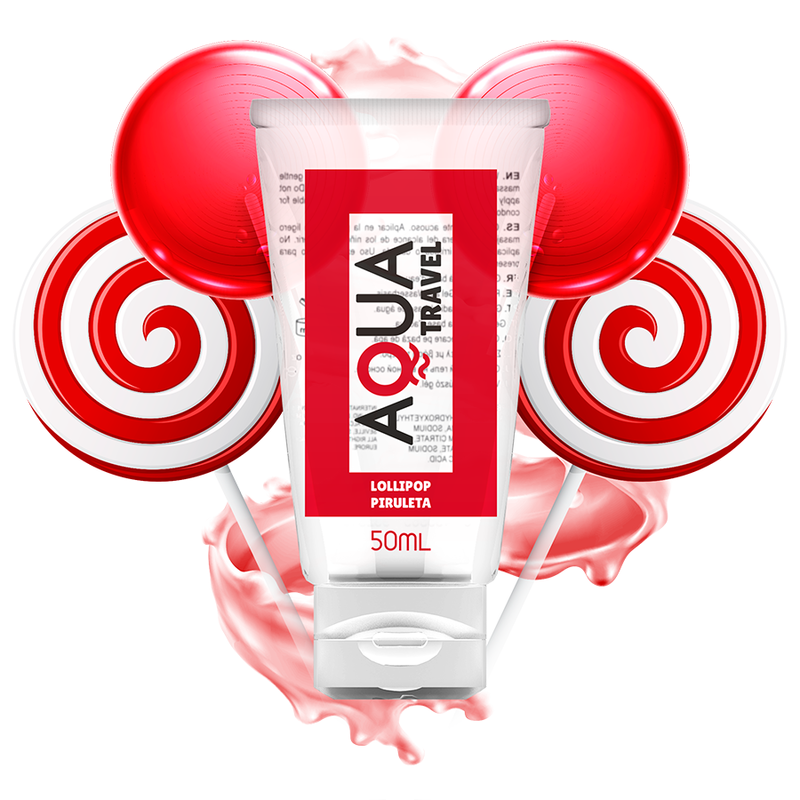 AQUA TRAVEL - Vannbasert glidemiddel med smak Slikkepinne 50 ml