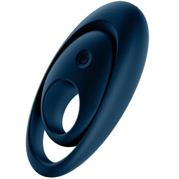 SATISFYER - Duo Vibrerende Penisring Blå