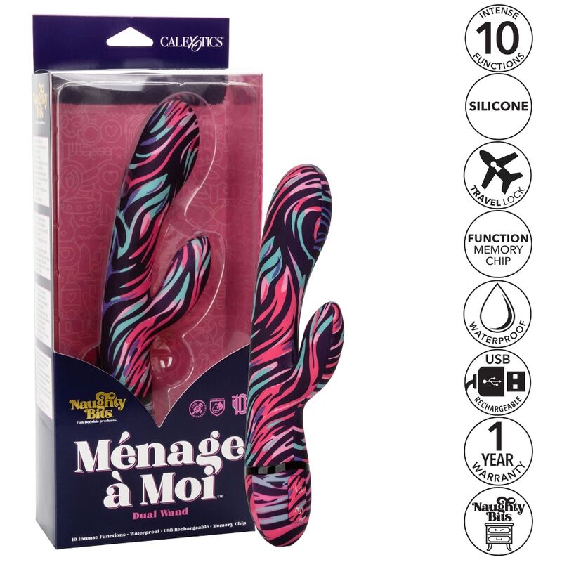 CALEXOTICS - Naughty Bits Ménage à Moi Dobbel Magic Wand-vibrator