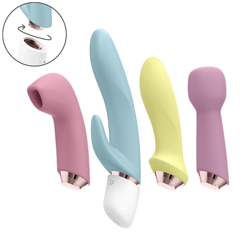 SATISFYER - Marvelous Four Vibrator- og lufttrykk-sett