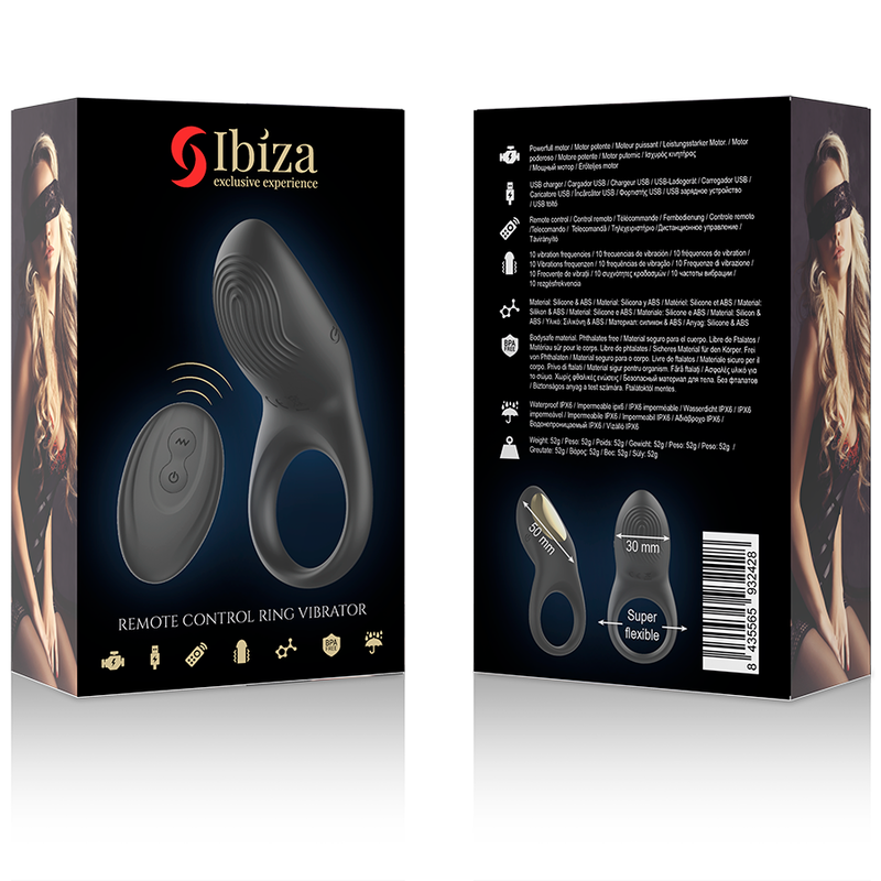 IBIZA - Full Contact Fjernstyrt vibrerende penisring