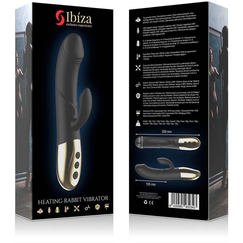 IBIZA - Kraftig anatomisk Rabbitvibrator med varme