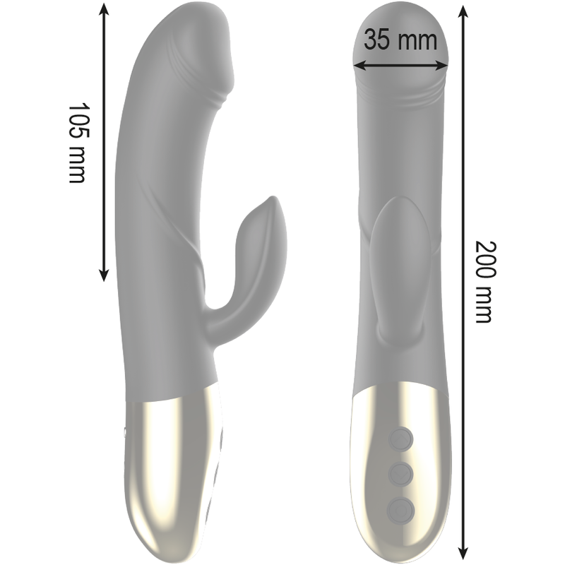 IBIZA - Kraftig anatomisk Rabbitvibrator med varme