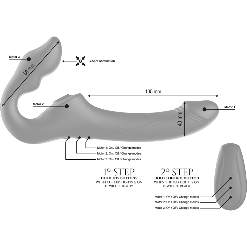 IBIZA - Motorer Strapless Strap-on