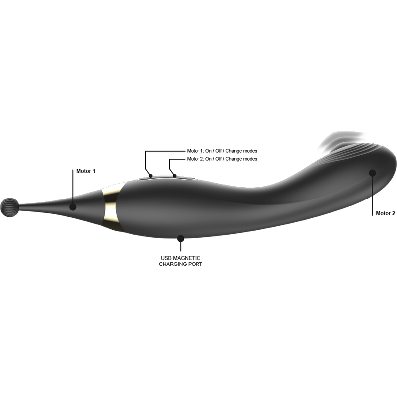 IBIZA - Pulserende G-punktsvibrator med utskiftbar klitorisstimulator