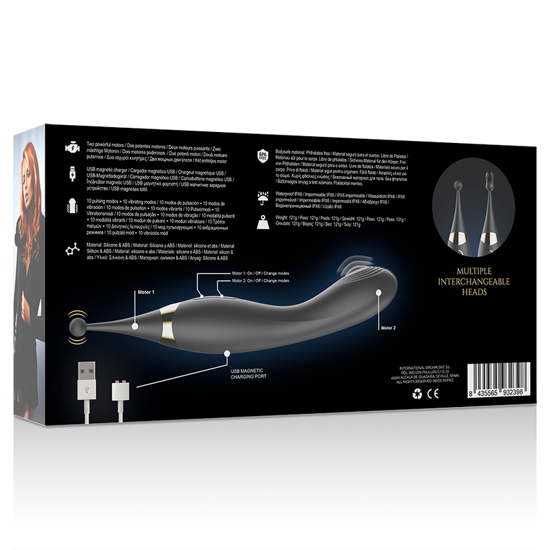 IBIZA - Pulserende G-punktsvibrator med utskiftbar klitorisstimulator