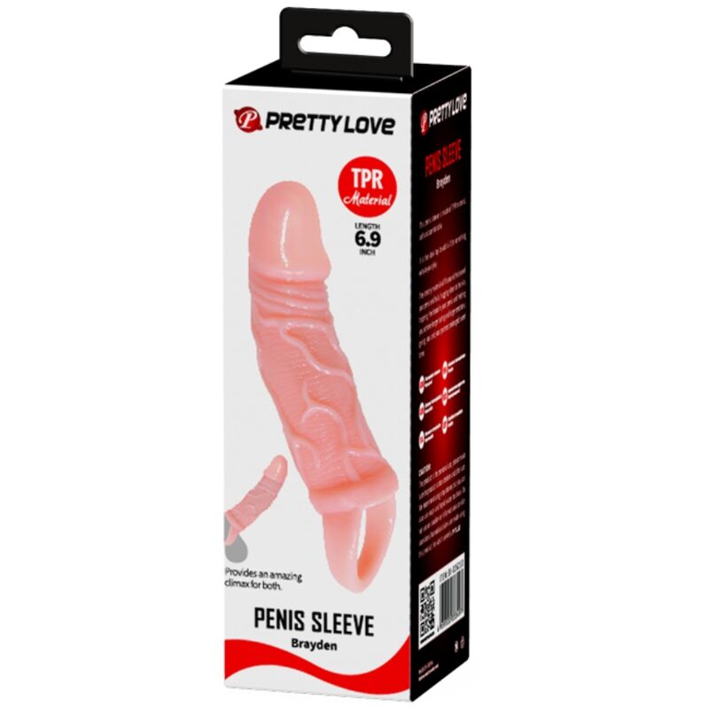 BAILE - Penisforlenger med testikkelstropp 13,5 cm Naturlig