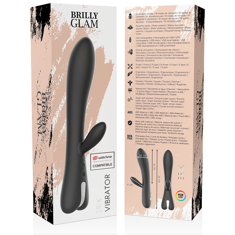 BRILLY GLAM - Erik Vibrator med WatchMe-fjernkontroll
