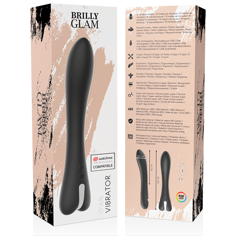 BRILLY GLAM - Ryan Vibrator med WatchMe-fjernkontroll