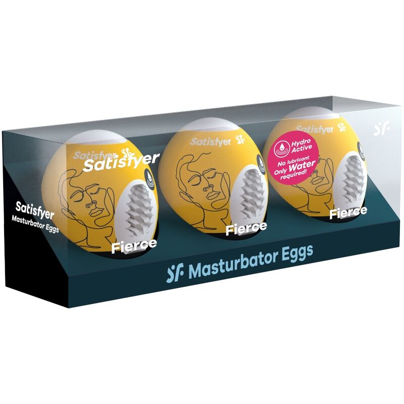 SATISFYER - Masturbator-egg 3-pakning Fierce