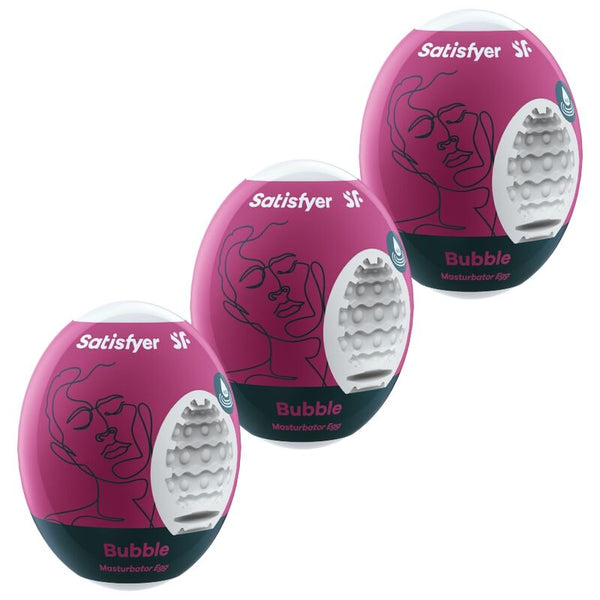 SATISFYER - Masturbator-egg 3-pakning Bubble