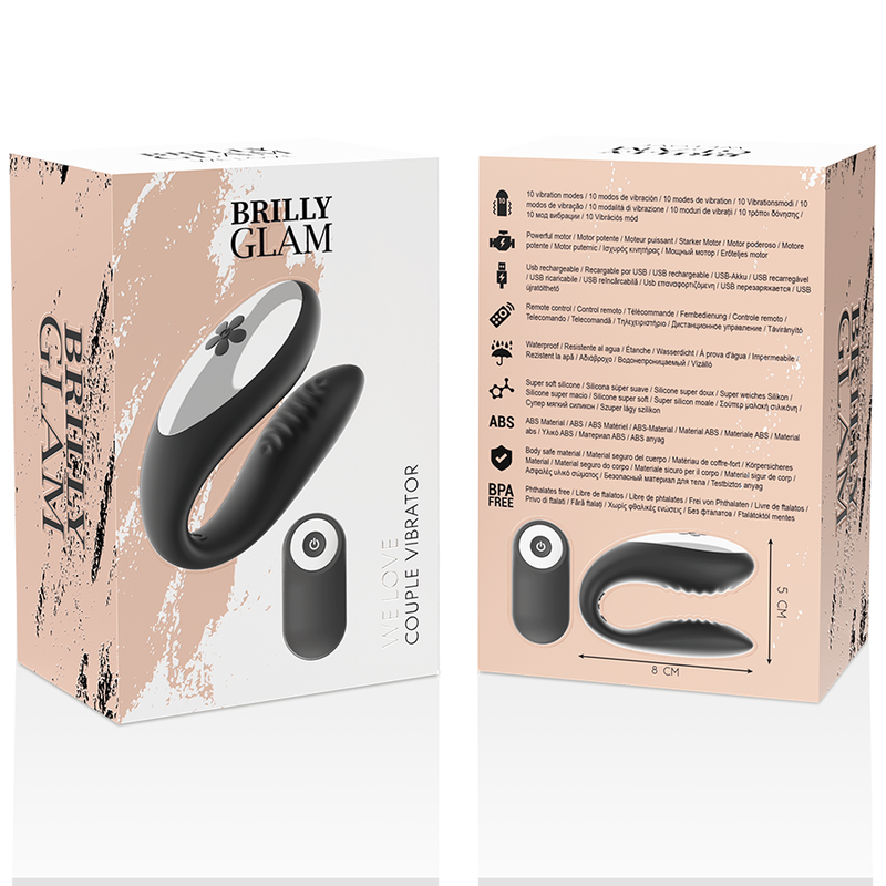 BRILLY GLAM - We Love Parvibrator med Fjernkontroll