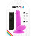 DIVERSIA - Fleksibel vibrerende dildo med fjernkontroll Lilla 17 cm