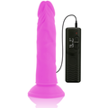 DIVERSIA - Fleksibel vibrerende dildo med fjernkontroll Lilla 23 cm