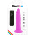 DIVERSIA - Fleksibel vibrerende dildo med fjernkontroll Lilla 23 cm