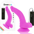 DIVERSIA - Fleksibel Vibrerende Dildo Lilla 21,5 cm