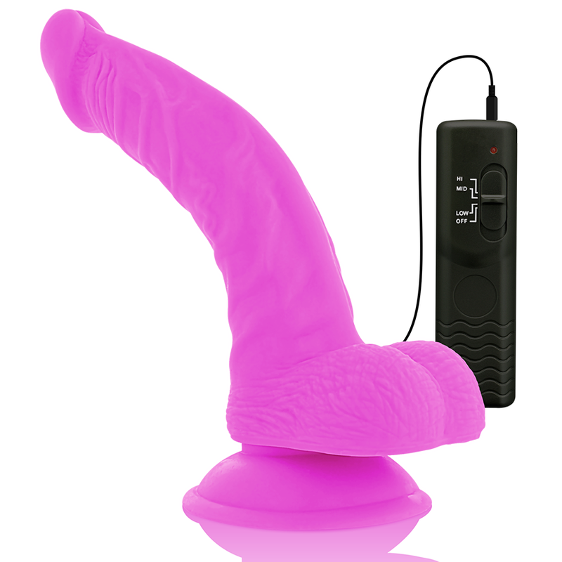 DIVERSIA - Fleksibel Vibrerende Dildo Lilla 21,5 cm