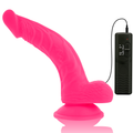 DIVERSIA - Fleksibel vibrerende dildo med fjernkontroll Rosa 21,5 cm