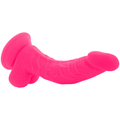DIVERSIA - Fleksibel vibrerende dildo med fjernkontroll Rosa 21,5 cm