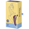 SATISFYER - Dual Kiss Lufttrykksvibrator Vinrød