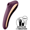 SATISFYER - Dual Kiss Lufttrykksvibrator Vinrød