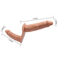 BAILE - Ultra Passionate Dobbel dildo med seletau Naturlig