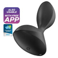 SATISFYER - Sweet Seal Vibrerende analplugg med app Sort