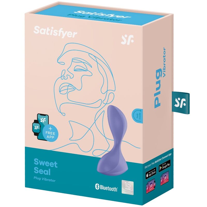 SATISFYER - Sweet Seal Vibrerende Analplugg med App Lilla