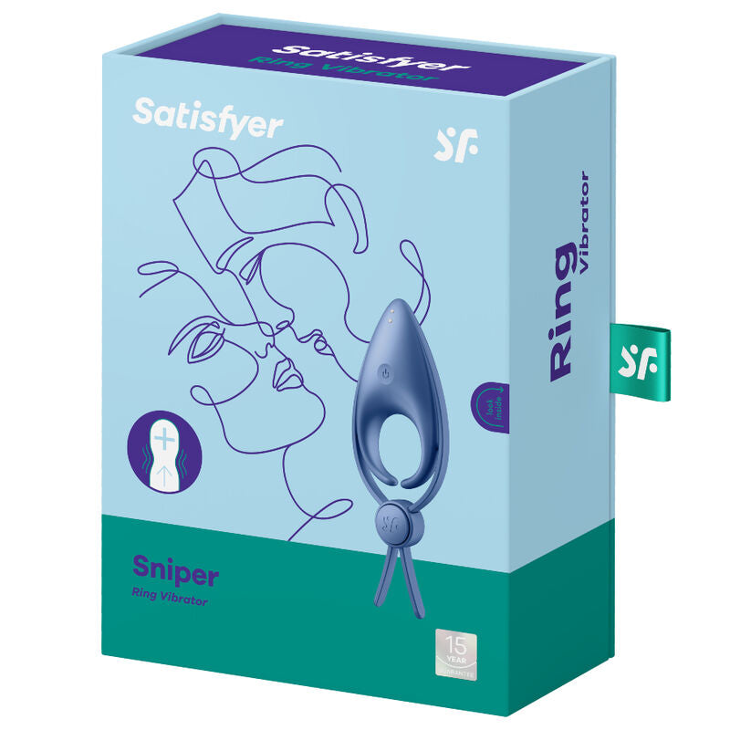 SATISFYER - Vibrerende Penisring Blå